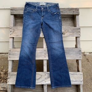 Ariat 31R R.E.A.L. mid Rise Stretch Boot Cut Jeans